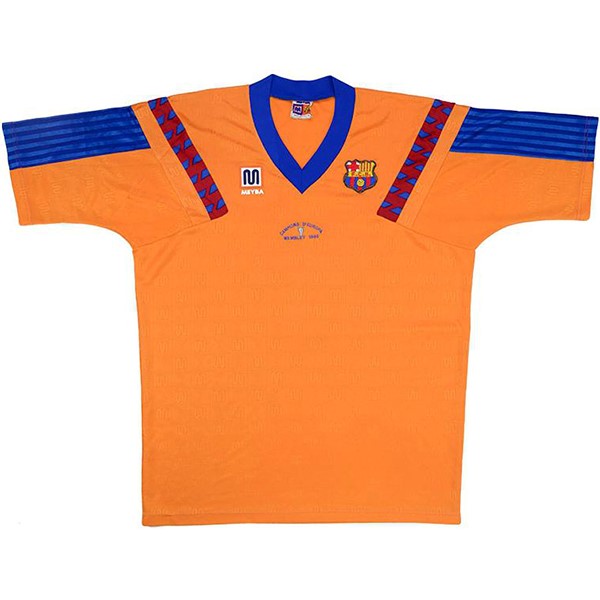 Tailandia Camiseta Barcelona Segunda Equipación Retro 1991 1992 Naranja